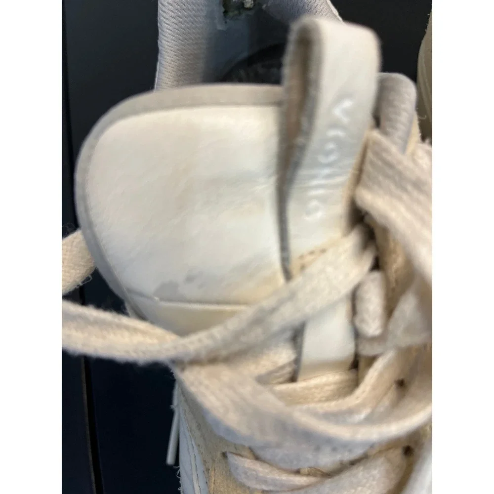 Vionic Karmelle White Beige Leather Suede Lace Up‎ Sneakers Women's Size 9